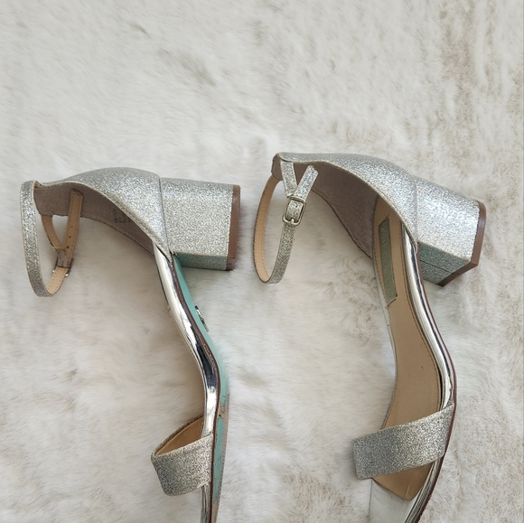 Betsey Johnson Glittering Silver Heels - Picture 9 of 9